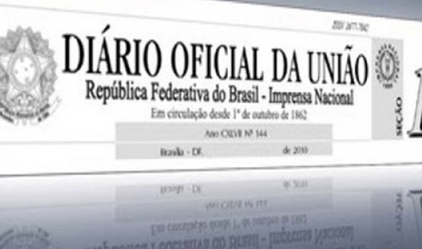 TRANSPOSIÇÃO - Diário Oficial da União divulga mais uma lista com 70 nomes