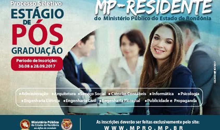 MP de Rondônia abre inscrições para seleção de estagíários de nível pós-graduação