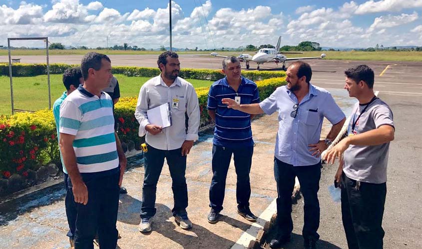 Deputado Laerte acompanha obras no Aeroporto de Ji-Paraná