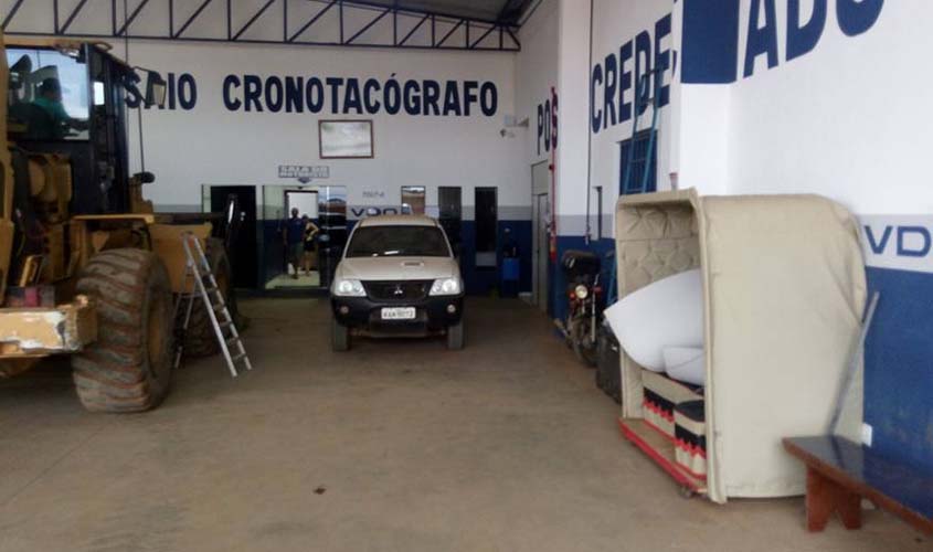 Instituto de Pesos e Medidas de Rondônia faz verificação em empresas de vistoria de caminhões e ônibus escolares