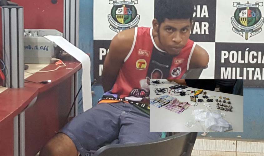Jovem é preso vendendo drogas na região central da capital