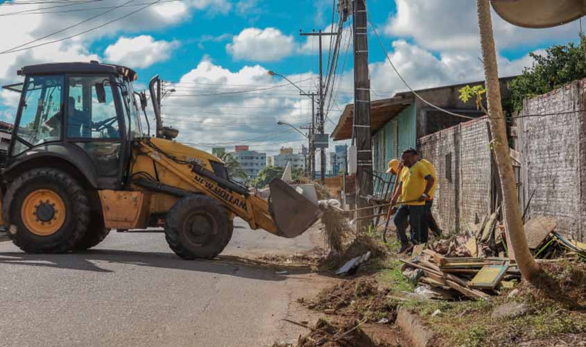 Município segue com cronograma e realiza mutirão de limpeza em vias da capital