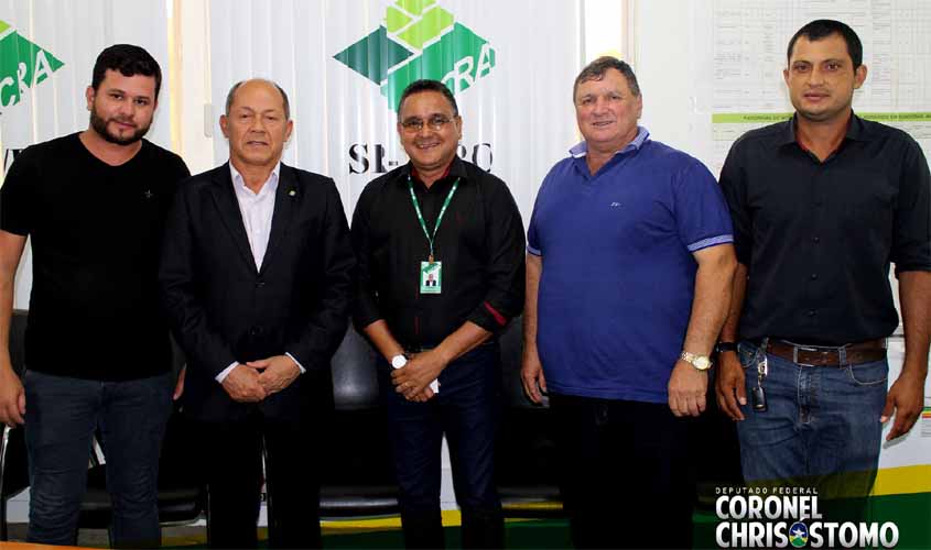 Deputado Chrisostomo busca apoio junto ao INCRA para produtores rurais de Pimenteiras D’Oeste