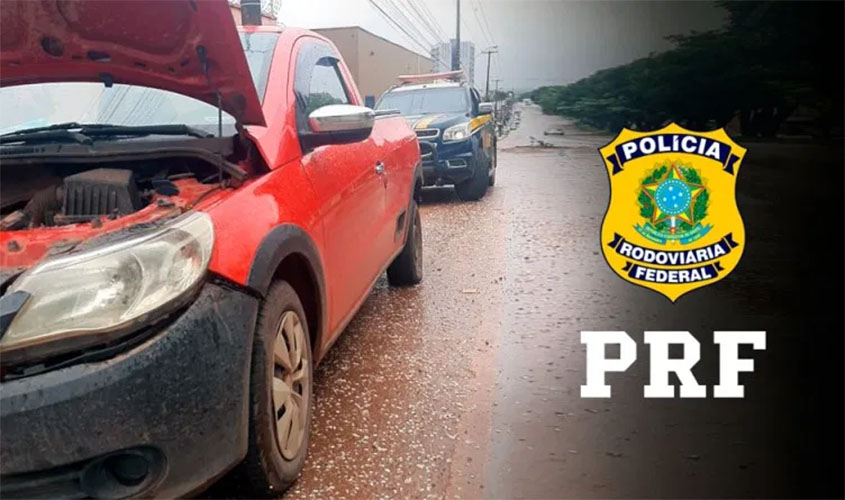 PRF recupera veículo adulterado e prende seu condutor em Porto Velho, nesta manhã de domingo