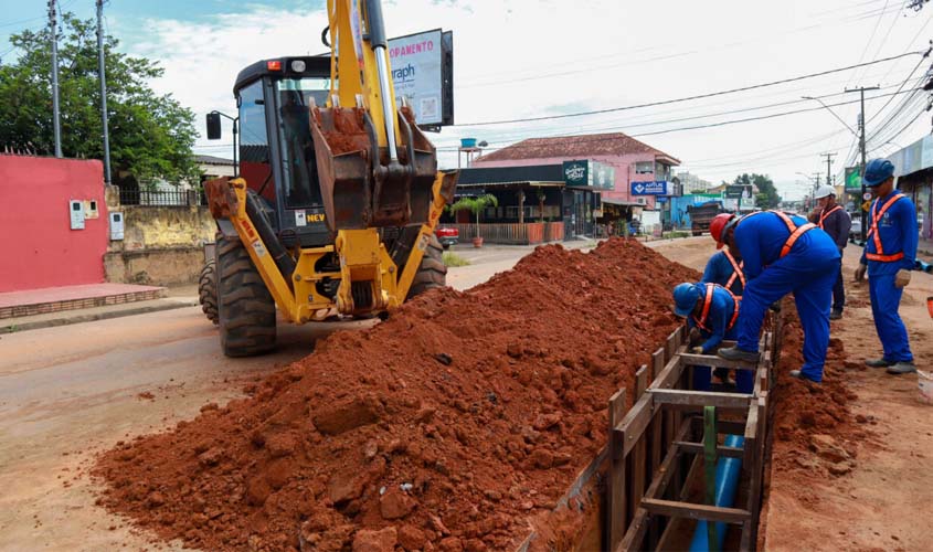 Obras da rede de abastecimento de água avançam com frentes de serviços na zona Sul de Porto Velho