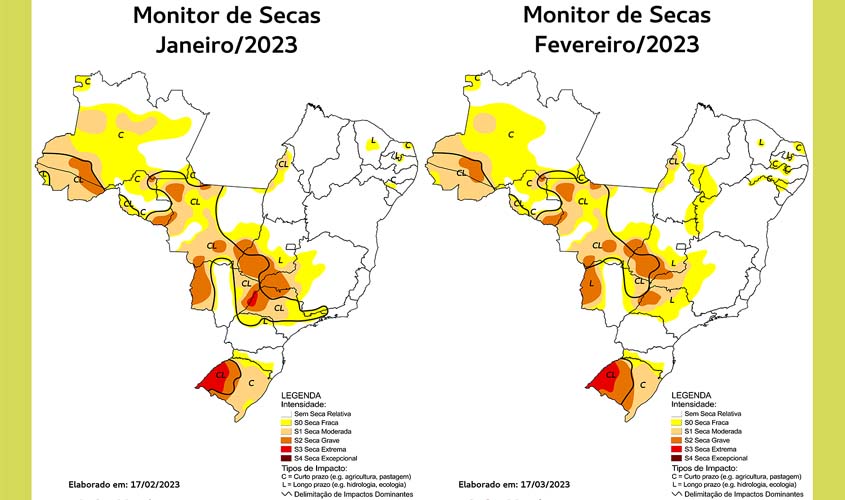 Monitor de Secas indica abrandamento da seca no Acre e Amazonas. Fenômeno ficou mais intenso em Rondônia e com severidade estável em Tocantins