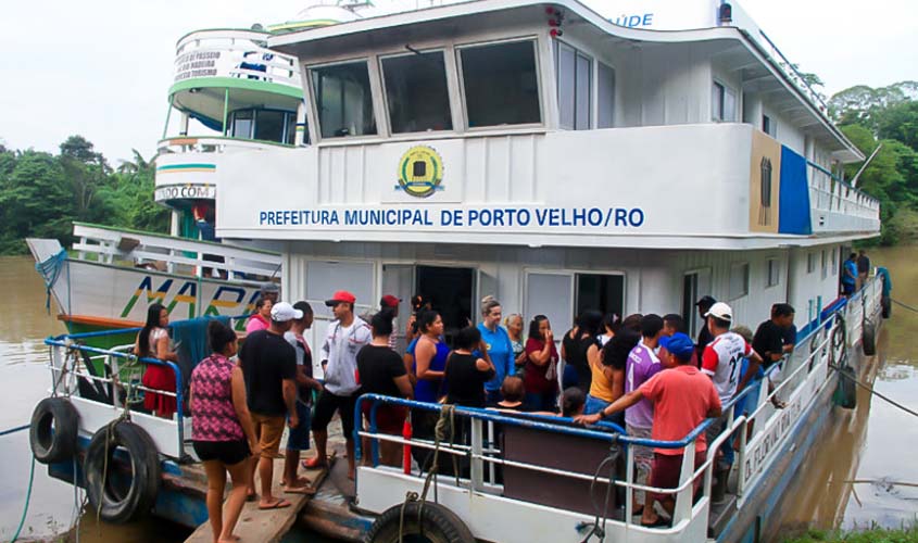 Barco Saúde realiza mais de 17 mil atendimentos à população ribeirinha, durante primeira viagem do ano