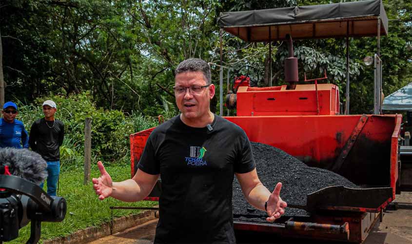 Coronel Marcos Rocha visita obras dos projetos 'Tchau Poeira' e 'Governo na Cidade' em Ouro Preto, nesta quinta-feira