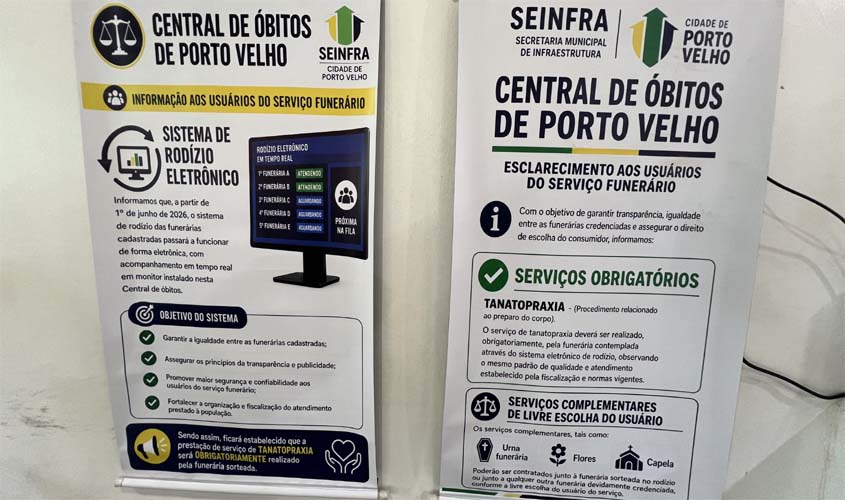 Prefeitura implanta rodízio na Central de Óbitos