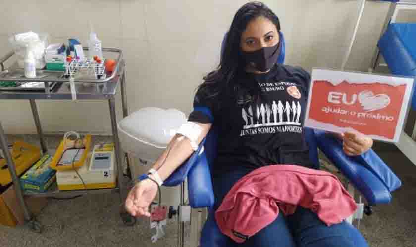 Esposas de militares doam sangue e abastecem estoque do Hemocentro
