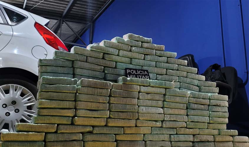 Polícia Militar apreende 190kg de drogas