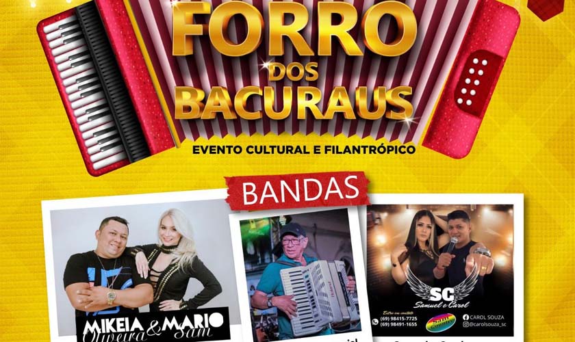 Forró dos Bacurau's é no próximo sábado, 05 de agosto, no Clube da OAB/RO