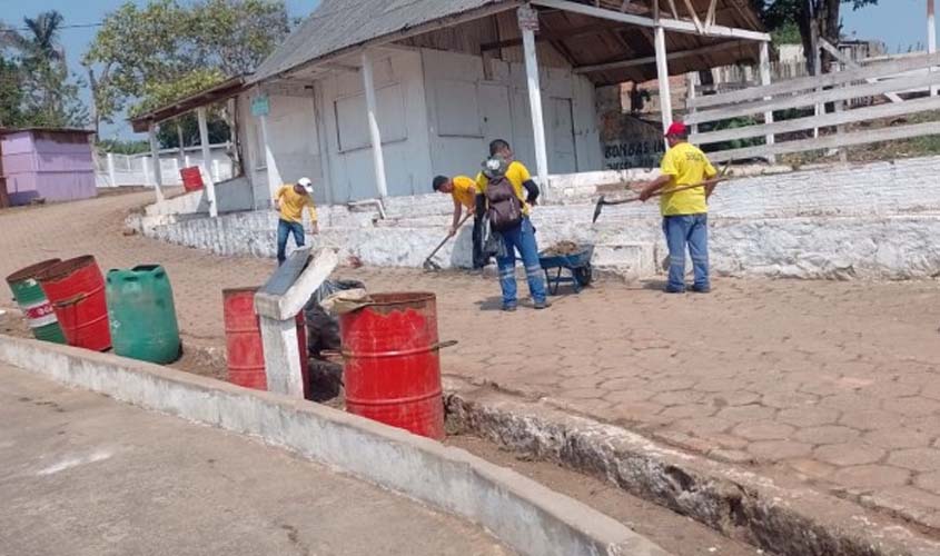 Equipe da Semusb fará a manutenção da limpeza durante todos os dias do evento em Fortaleza do Abunã