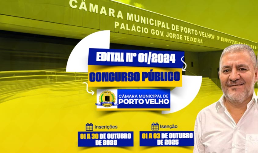 Vereador Everaldo Fogaça destaca publicação do edital do concurso da Câmara de Porto Velho