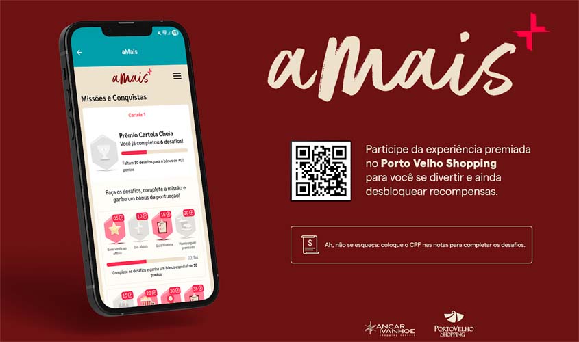 Porto Velho Shopping cria programa de benefícios com recompensas
