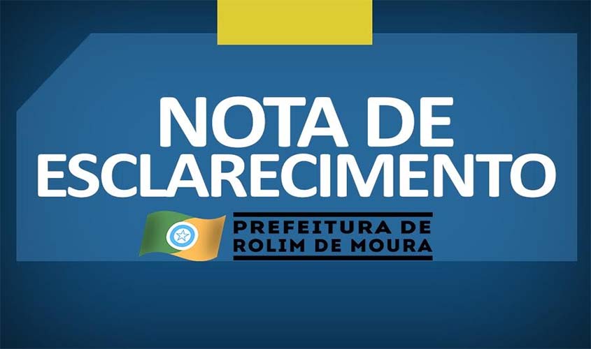 Prefeitura de Rolim de Moura esclarece sobre reportagem com o Título “Prefeitura de Rolim de Moura dá calote no consórcio intermunicipal que contratou coleta de lixo para a cidade” 