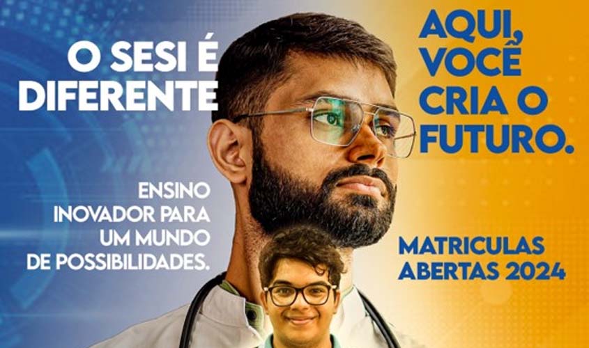 Unidades da Rede SESI de Educação de Rondônia abrem matrículas para 2024