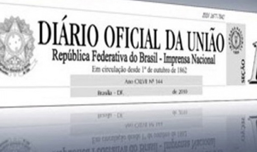 TRANSPOSIÇÃO - Nova Portaria publicada no Diário Oficial da União