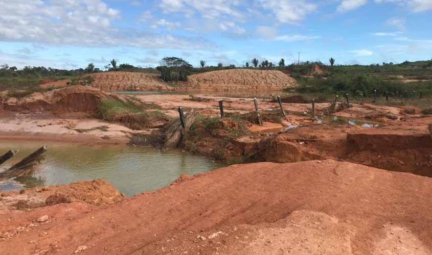 Mapa de inundação está sendo elaborado após rompimento em bacia de decantação na região de Machadinho D’Oeste