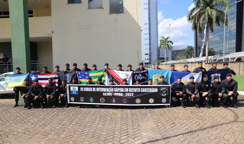 Sejus inicia mais uma turma do Curso de Intervenção Rápida em Recinto Carcerário para policiais penais de Rondônia e outros Estados