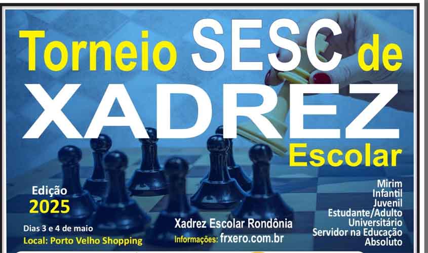  70 inscritos confirmados para o Torneio SESC de Xadrez