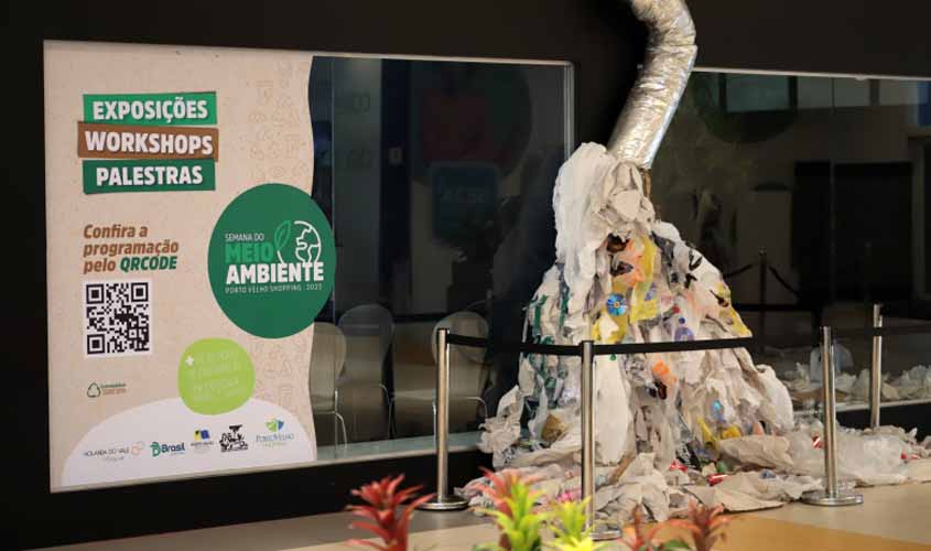 Exposição sobre a Semana do Meio Ambiente segue aberta ao público no Porto Velho Shopping