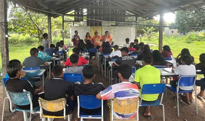Em Guajará-Mirim, TJRO promove ação psicossocial junto a adolescentes indígenas em comunidades de Panterop e Rio Negro Ocaia