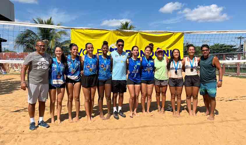 Meninas do volei de praia da AVV conquistam ouro em Porto Velho