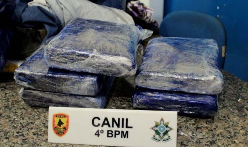 Polícia Militar apreende mais de 7 quilos de droga no aeroporto de Cacoal