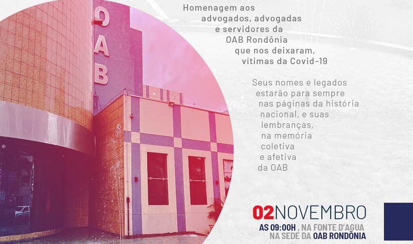 OAB-RO inaugura Relicário da Advocacia nesta quarta-feira, dia 2 de novembro