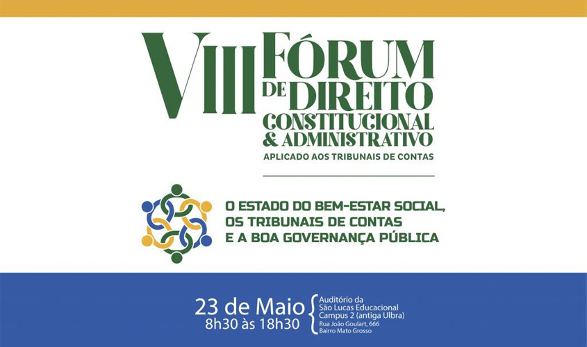 TCE-RO abre nesta segunda-feira inscrições para o VIII Fórum de Direito Constitucional e Administrativo