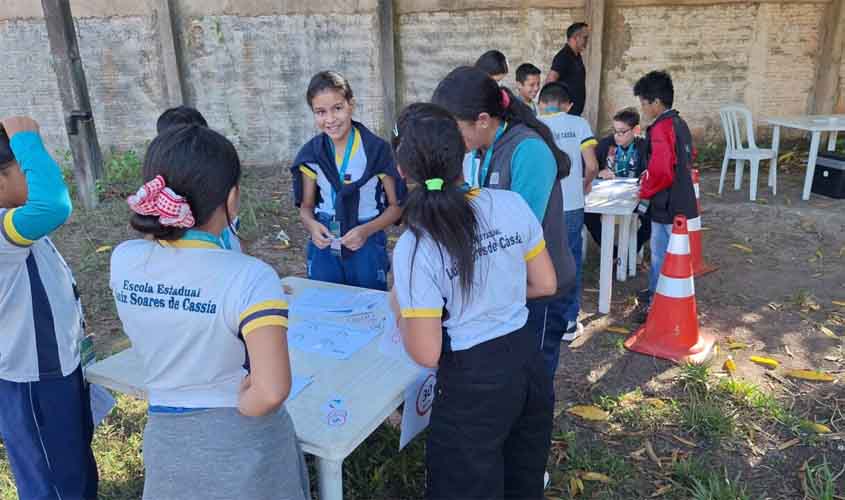 Estudantes do ensino fundamental são beneficiados com projeto 'Agente Mirim no Trânsito' em Porto Velho