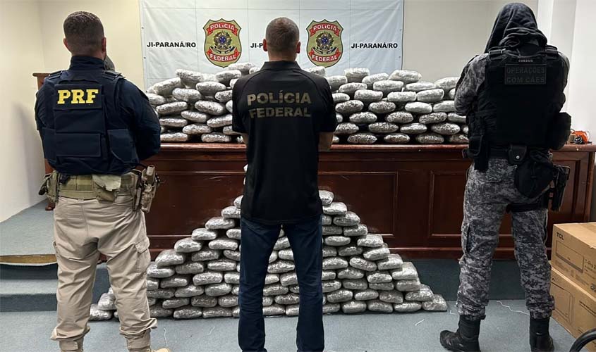 Forças de segurança apreendem 170 kg de maconha em RO