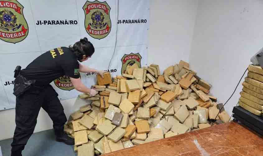 PF incinera cerca de 860 kg de drogas em RO