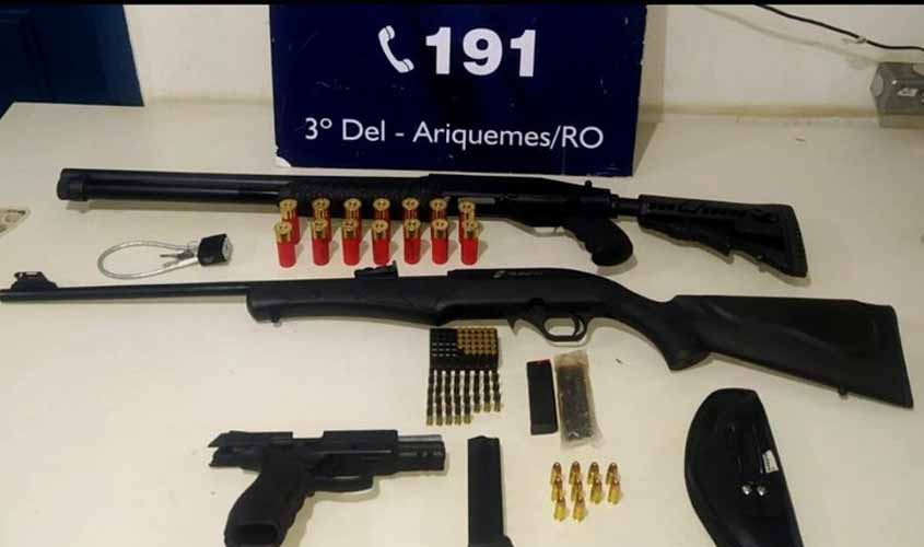 Em Rondônia, PRF apreende diversas armas e munições