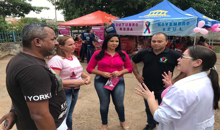 Cristiane Lopes promove ação social de prevenção ao câncer em parceria com a UBS Caladinho