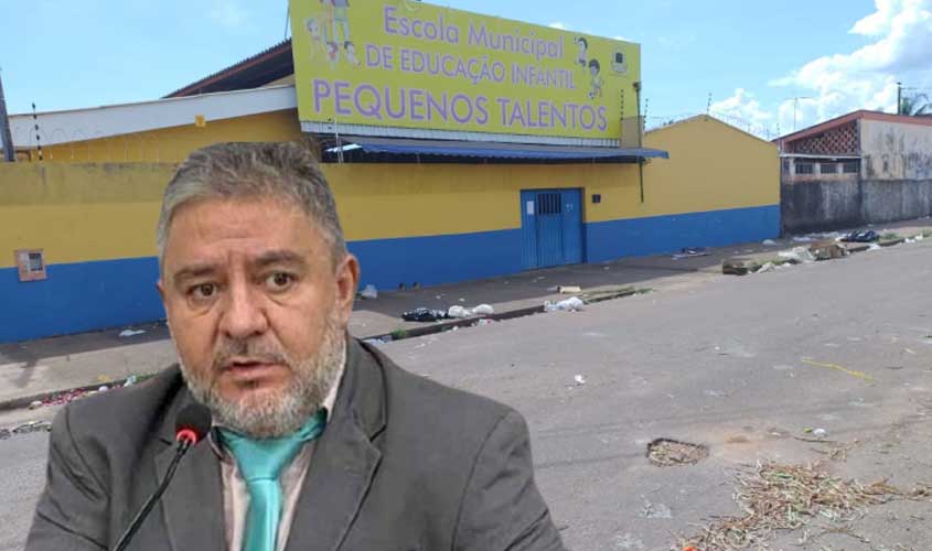 Vereador Fogaça solicita mutirão de limpeza em área da feira do bairro Caladinho após denúncias de acúmulo de lixo e presença de urubus