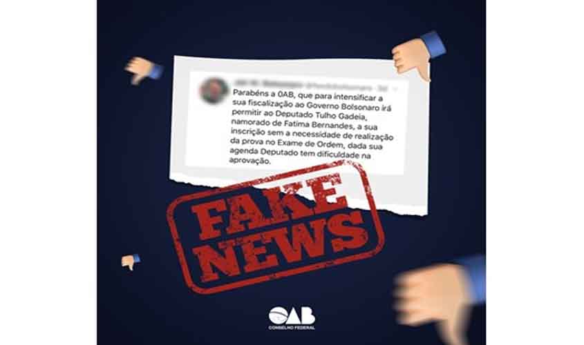Fake News: OAB não está concedendo carteira de advogado para deputado