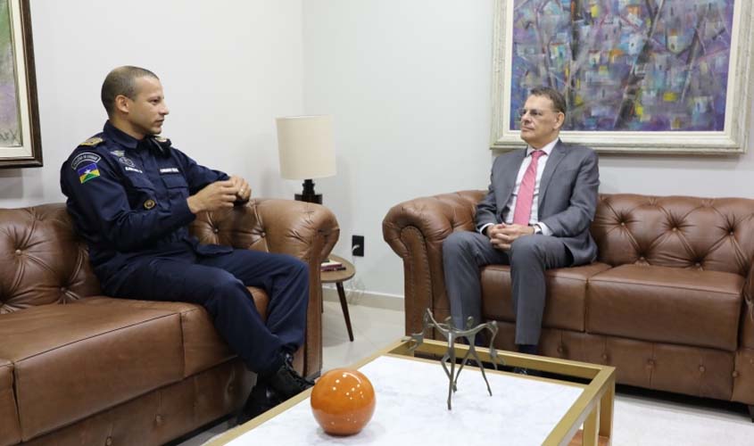 Presidente do TJRO recebe comandante da PM
