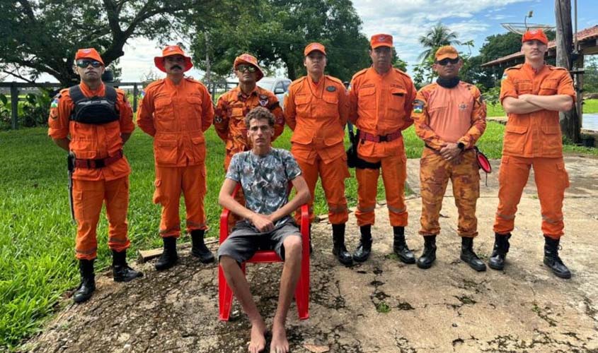 Bombeiros de RO localizam jovem desaparecido
