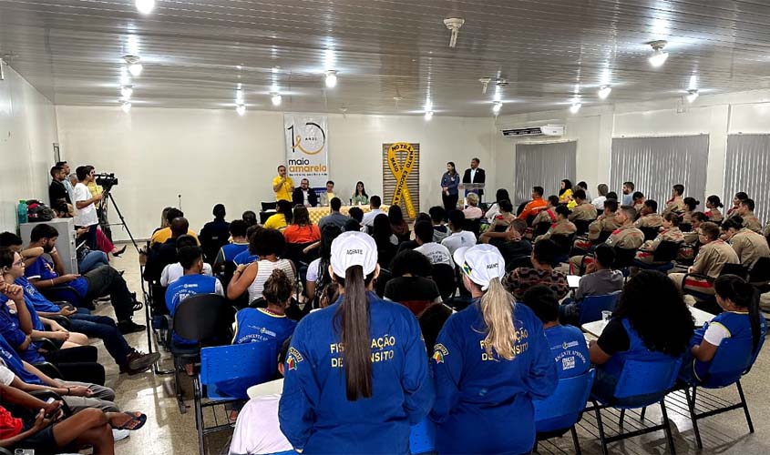 Simulação de sinistro é destaque em mobilização do Detran no Movimento Maio Amarelo