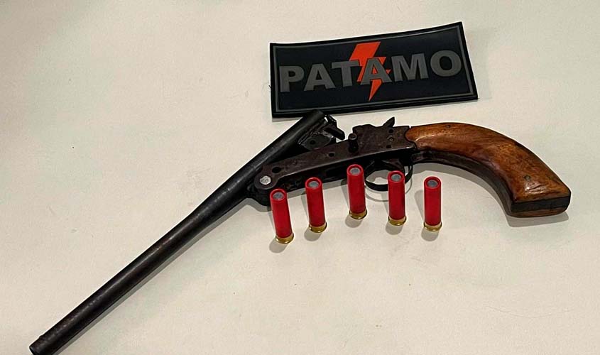 PM apreende arma durante cavalgada em Ouro Preto do Oeste