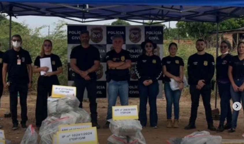 Polícia Civil de RO incinera 645 kg de drogas