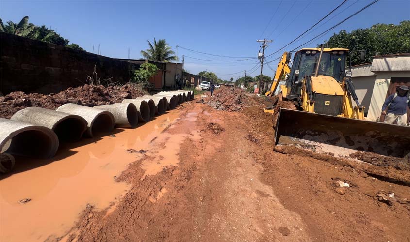 Drenagem avança no Três Marias em Porto Velho