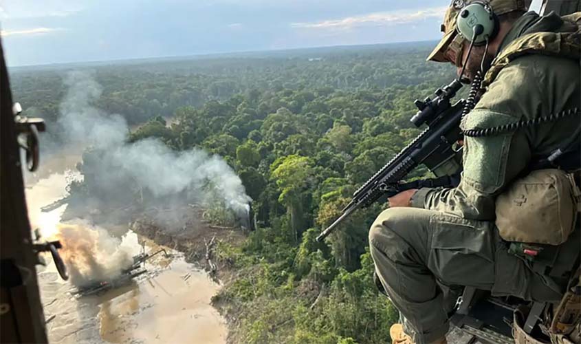 PF, Ibama e polícia colombiana desmobilizam garimpo na fronteira