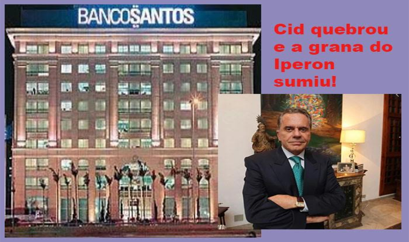 Banco de Santos e sua quebradeira: esse teria sido um dos motivos pelo rombo nos cofres do IPERON