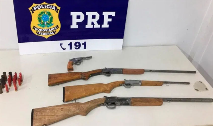 Tiro pela culatra: PRF apreende 4 armas em Vilhena/RO