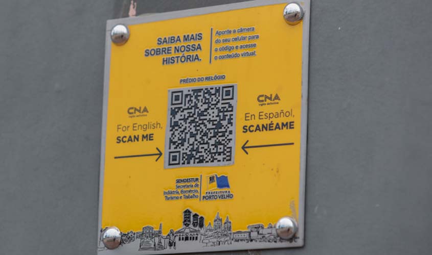 Placas com QR Codes são instaladas nos principais pontos turísticos de Porto Velho