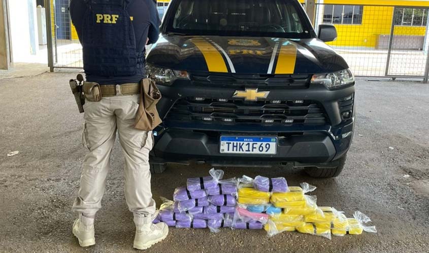 PRF apreende mais de 30 kg de drogas na BR-364 em RO