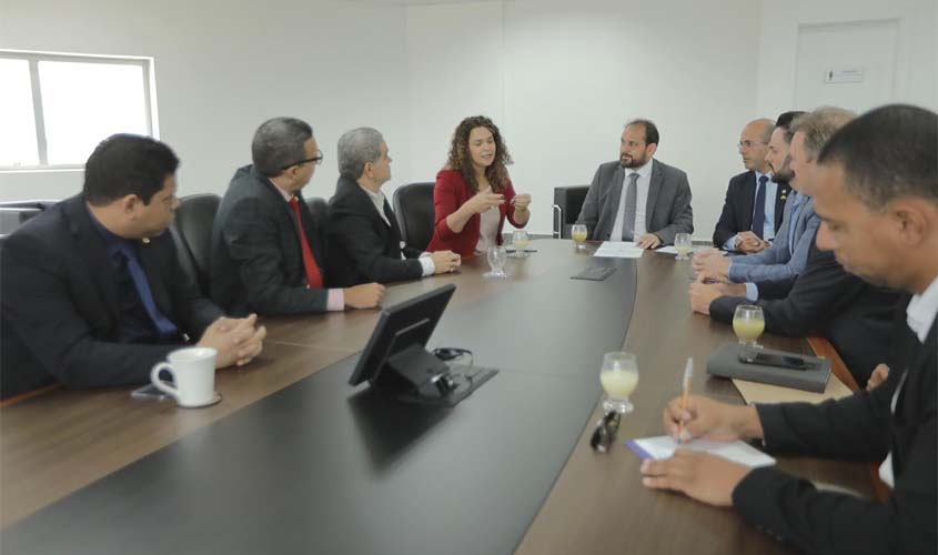 Deputados discutem projetos do Executivo com a secretária Luana Rocha